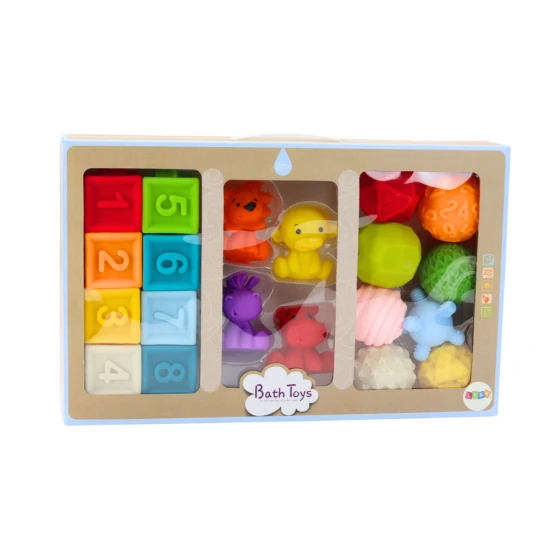 Minkšti lavinamieji vonios žaislai