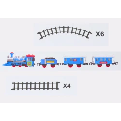 Akumuliatorinis traukinys su bėgiais