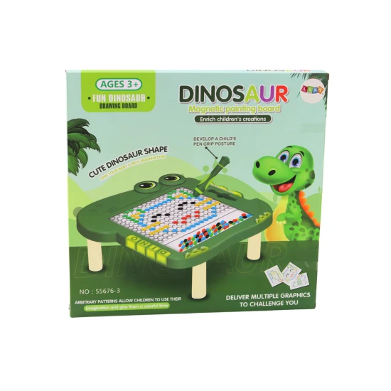 Mokomoji magnetinė žalia lenta Dinozaurų dėlionė Magnetinės lentos ir magnetai