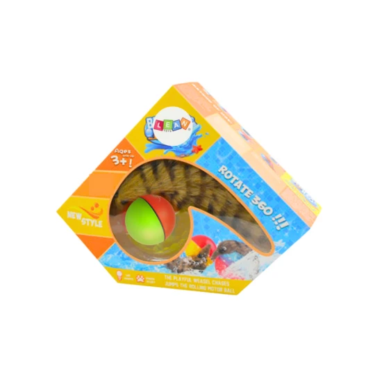 Interaktyvus vonios žaislas kamuolys su pūkuota šeško uodega