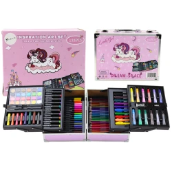 Meno rinkinys sulankstomame lagaminėlyje su vienaragiu 133 vnt