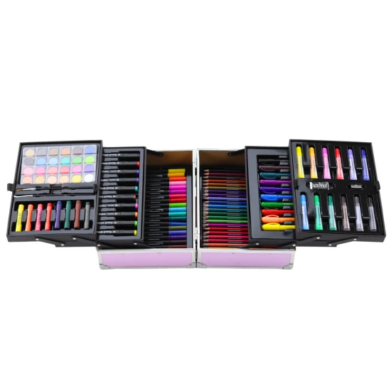 Meno rinkinys sulankstomame lagaminėlyje su vienaragiu 133 vnt Dažymo priemonės