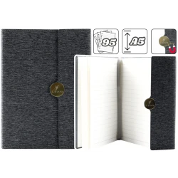 Juodos spalvos magnetinis A5 formato užrašų knygelė