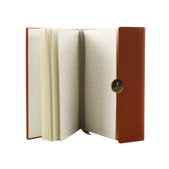 Rudos spalvos magnetinis A5 formato užrašų knygelė Užrašų knygelės