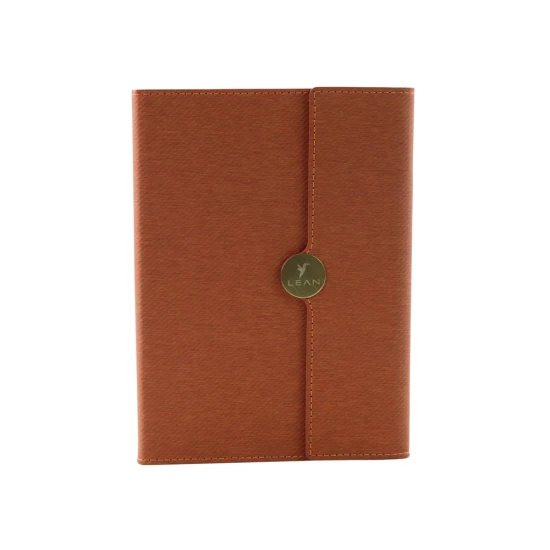 Rudos spalvos magnetinis A5 formato užrašų knygelė Užrašų knygelės