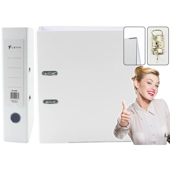 Baltas dokumentų segtuvas A4 Kanceliarinės prekės