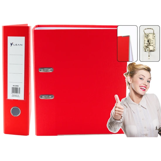 Raudonas dokumentų segtuvas A4 Dokumentų segtuvai ir dėklai