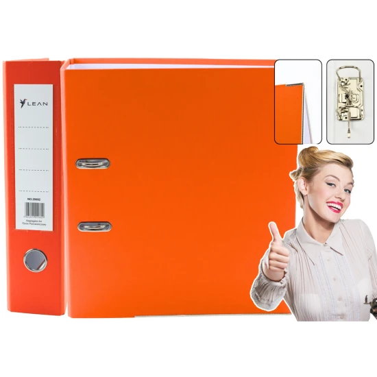 Oranžinis dokumentų segtuvas A4 Kanceliarinės prekės