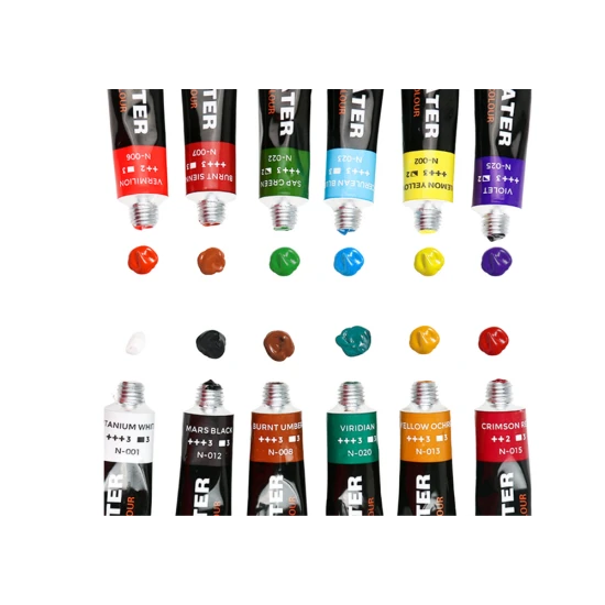 Acrylic Paint Set in a Tube 12 Colors Kanceliarinės prekės