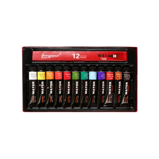 Acrylic Paint Set in a Tube 12 Colors Kanceliarinės prekės