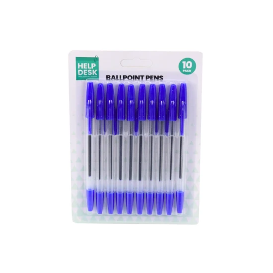 Klasikinis mėlynų rašiklių rinkinys, 10 vnt. Pieštukai ir rašikliai