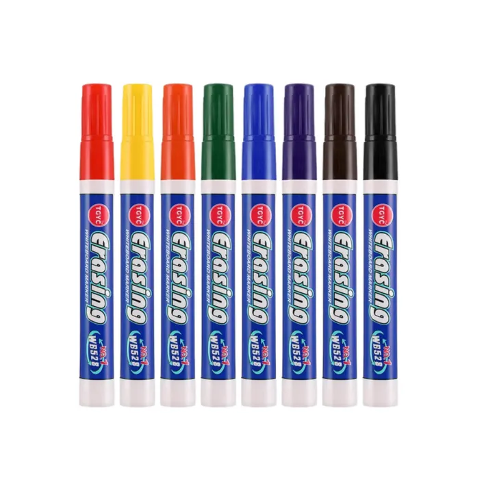 Set of 8 Colored Whiteboard Markers Kanceliarinės prekės