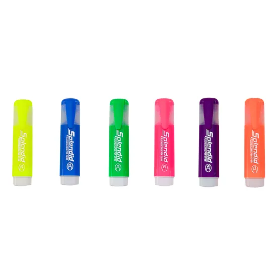 Highlighter Pen Set Pastel Colors 6pcs. Kanceliarinės prekės