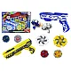 Gun Launcher Set 4 Metal Discs Blue Yellow Lights Stalo ir sporto žaidimai