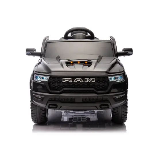 Juodas elektrinis automobilis vaikams Dodge Ram ZB618 Elektrinės mašinėlės vaikams