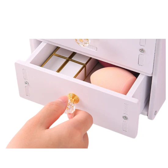 Mini baltas tualetinis staliukas Grožio rinkiniai