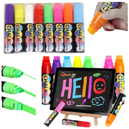 Spalvotų daugiafunkcinių kreidinių žymeklių rinkinys 8vnt Pieštukai ir rašikliai