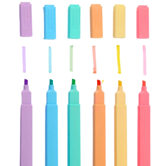 Žymeklių, flomasterių ir spalvotų žymeklių rinkinys 6 vnt. Pieštukai ir rašikliai