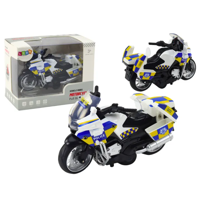 Policijos motociklas su frikcine pavara Žaisliniai motociklai