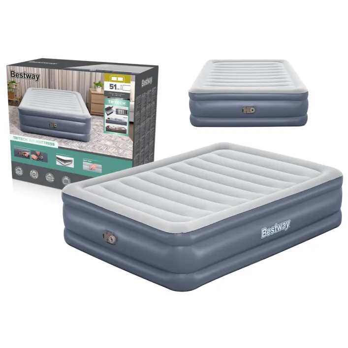 Bestway 6713I dvivietis pripučiamas turistinis čiužinys 203 x 152 x 51 cm