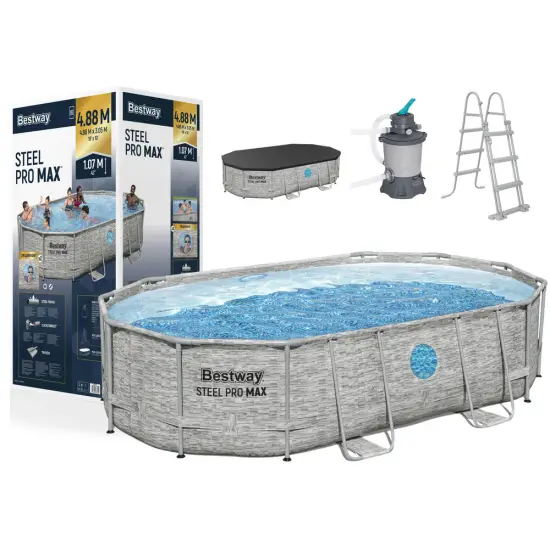 Baseinas su rėmu 427 x 250 x 100 cm Bestway 56946