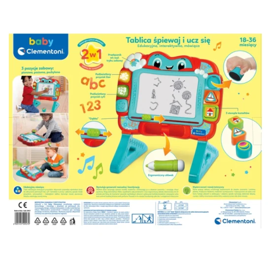 Interactive Educational Board Polish Language Clementoni 50927 Magnetinės lentos ir magnetai