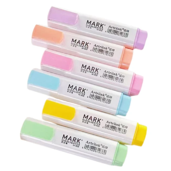 Žymėklių rinkinys, pastelinės spalvos 6 vnt Pieštukai ir rašikliai