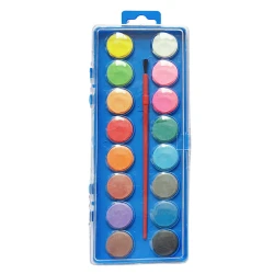 Akvarelės dažų rinkinys, su teptuku 16 spalvų