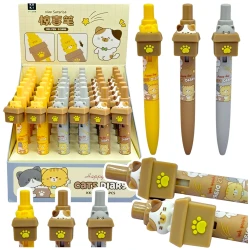 Gelinis rašiklis su kačiuku, mėlyni rašalo, 0,5 mm