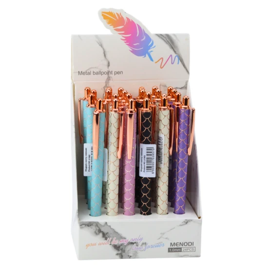 Metalinis rašiklis mėlynos spalvos rašalu, 1,0 mm Pieštukai ir rašikliai