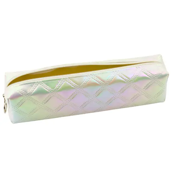 Perlamutrinės baltos spalvos pieštukų dėklas 21 x 6 cm Penalai