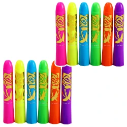 Veido tapybos rinkinys neoniniai UV fluorescenciniai pieštukai 12vnt.