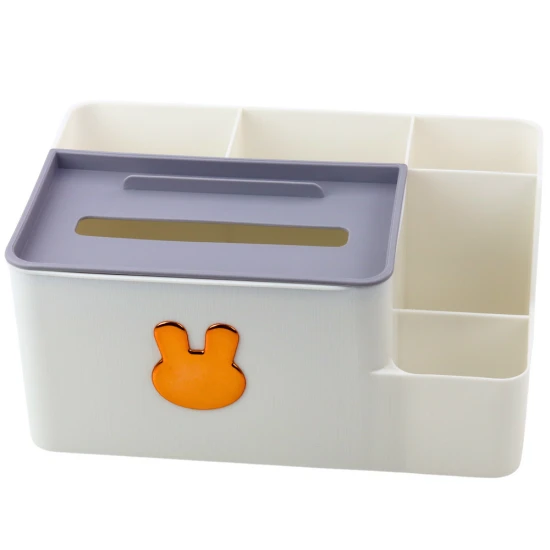 Baltas daugiafunkcinis servetėlių dėžutė-organizatorius Smulkios kanceliarinės priemonės