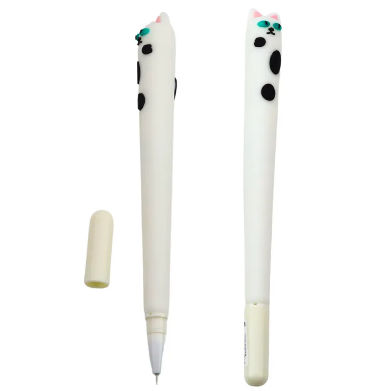White gel pen, blue ink 16,5 cm Cat Pencils and pens