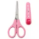 School Scissors With Cover Decorative Pink Bunny 14cm Kanceliarinės prekės