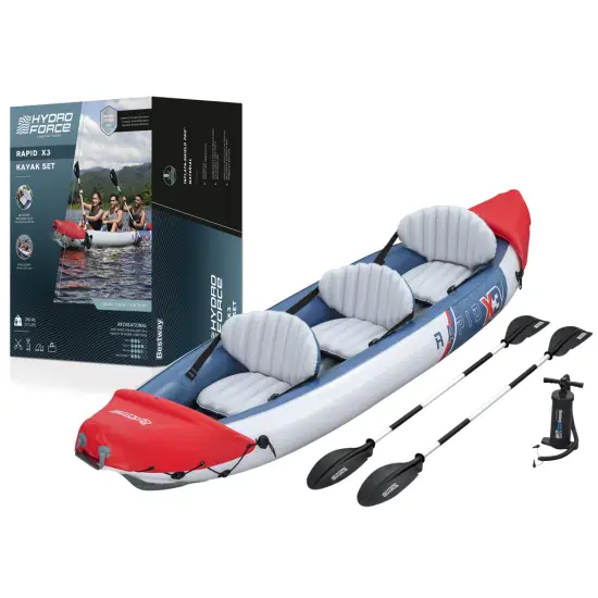 Pripučiama trivietė baidarė 381 x 100 cm Bestway 65132