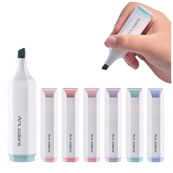 Set of Mini Highlighters Delicate Pastel Colors 6 Pcs Paperitavarat