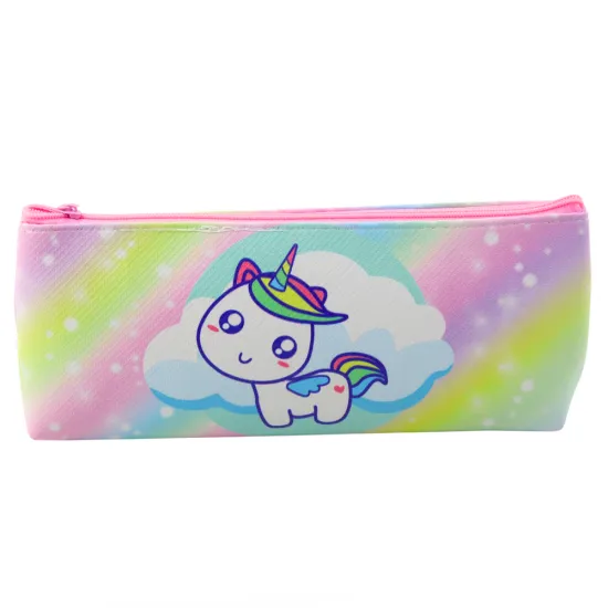 School pencil case with unicorn and rainbow motif Pennants