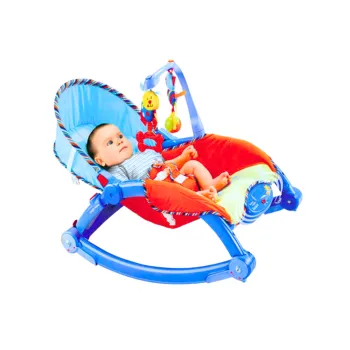 A colorful swing for a newborn and a toddler