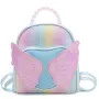 Kids blue backpack Shiny Wings Pearls 22 cm