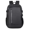 Juoda kuprinė su USB,  kišenėle nešiojamajam kompiuteriui ir atšvaitais 16 l, 45 cm Kanceliarinės prekės