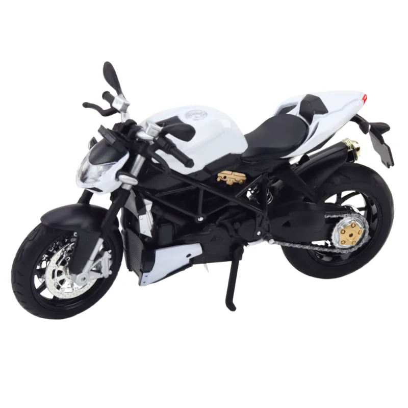 Baltas/juodas sportinis motociklas Žaisliniai motociklai