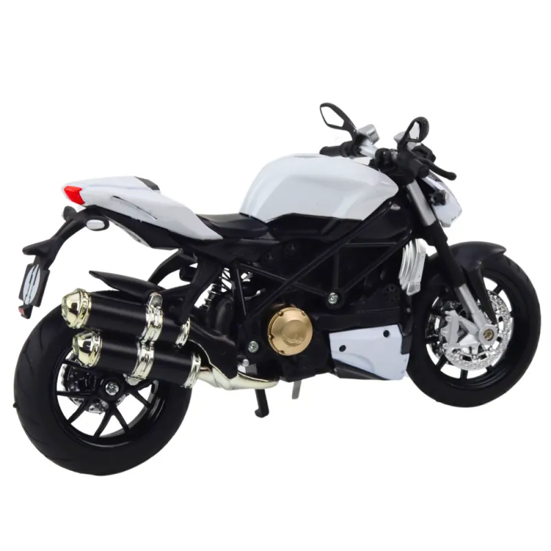 Baltas/juodas sportinis motociklas Žaisliniai motociklai
