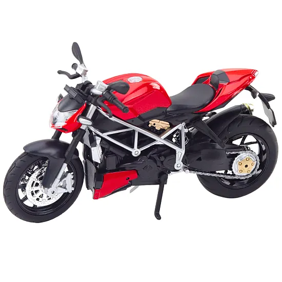 Raudonas/juodas sportinis metalinis motociklas Žaisliniai motociklai