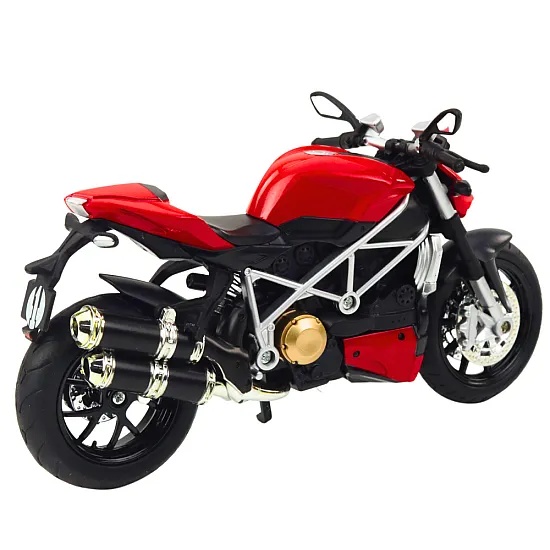 Raudonas/juodas sportinis metalinis motociklas Žaisliniai motociklai