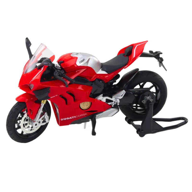 Metalinis raudonas sportinis motociklas Žaisliniai motociklai