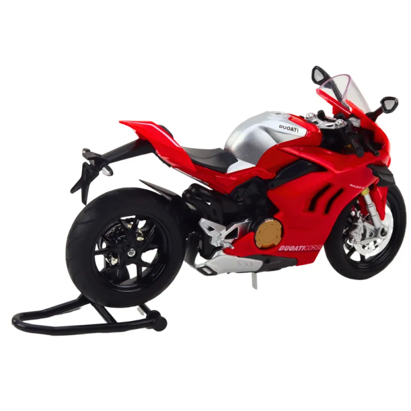Metalinis raudonas sportinis motociklas Žaisliniai motociklai