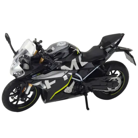 Sportinis juodas metalinis motociklas Žaisliniai motociklai