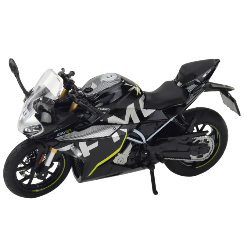 Sportinis juodas metalinis motociklas Žaisliniai motociklai