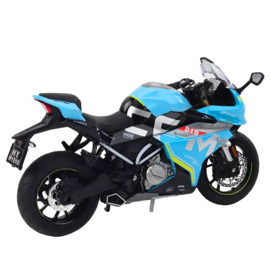 Metalinis mėlynas sportinis motociklas Žaisliniai motociklai